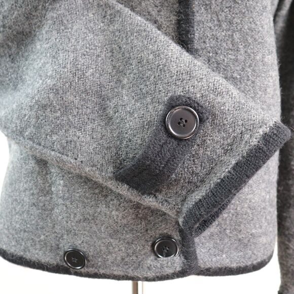 Vintage Herman Geist Size M Boiled Wool Jacket Gray Black - Picture 8 of 11